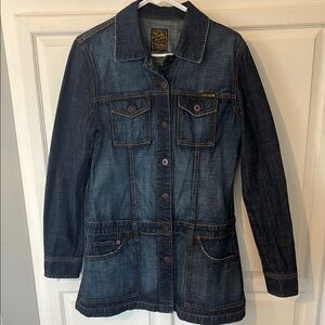 Vintage Lucky Brand House of Fine Clothes Women's Denim Jacket sz Large